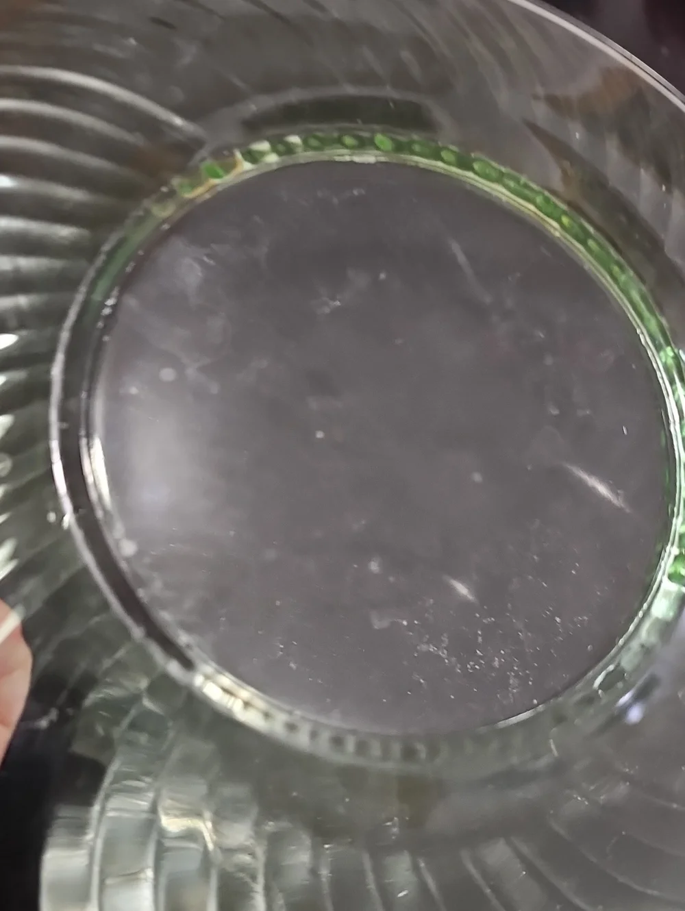 Vintage Green Depression Luncheon Plates - Set of 6